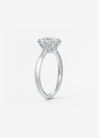 Oval Solitaire With Raised Basket Gallery Lab Grown Diamond Engagement Ring