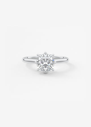 Oval Solitaire With Raised Basket Gallery Lab Grown Diamond Engagement Ring