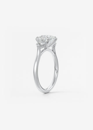 Oval Solitaire With Raised Basket Gallery Lab Grown Diamond Engagement Ring