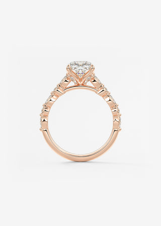 Oval Solitaire With Raised Basket Gallery Lab Grown Diamond Engagement Ring