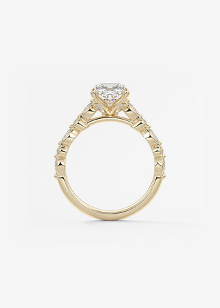 Oval Solitaire With Raised Basket Gallery Lab Grown Diamond Engagement Ring