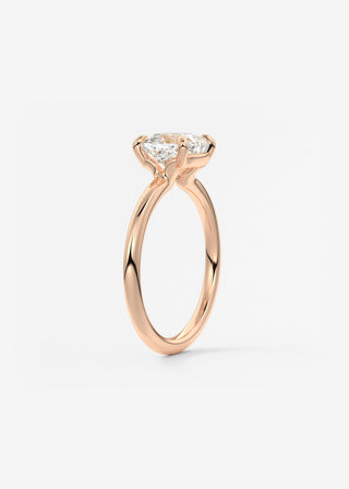 Oval Solitaire With Raised Basket Gallery Lab Grown Diamond Engagement Ring