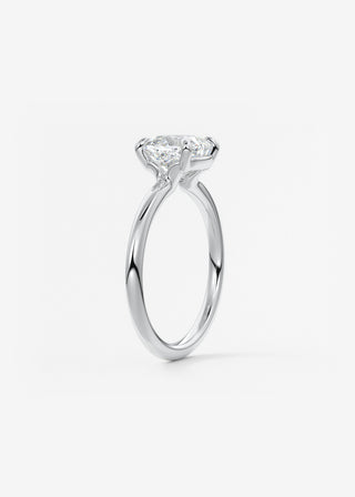 Oval Solitaire With Raised Basket Gallery Lab Grown Diamond Engagement Ring