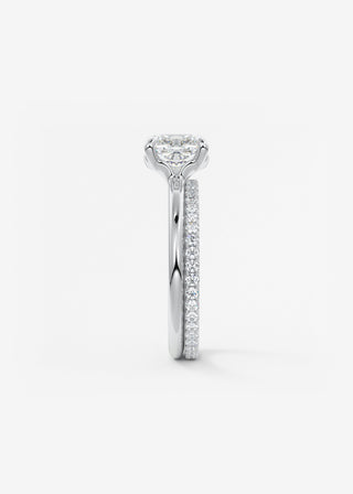 Oval Solitaire With Raised Basket Gallery Lab Grown Diamond Engagement Ring