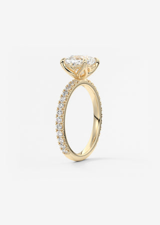 Oval Solitaire With Raised Basket Gallery Lab Grown Diamond Engagement Ring