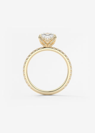 Oval Solitaire With Raised Basket Gallery Lab Grown Diamond Engagement Ring