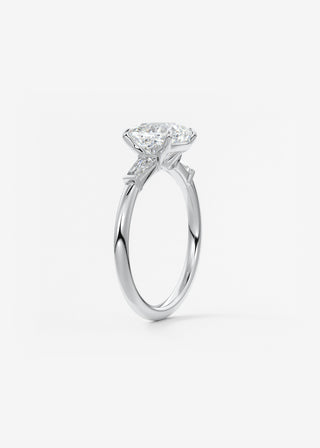 Oval Solitaire With Raised Basket Gallery Lab Grown Diamond Engagement Ring