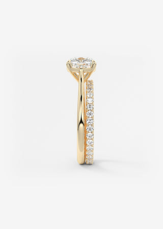 Oval Solitaire With Raised Basket Gallery Lab Grown Diamond Engagement Ring