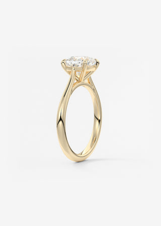Oval Solitaire With Raised Basket Gallery Lab Grown Diamond Engagement Ring
