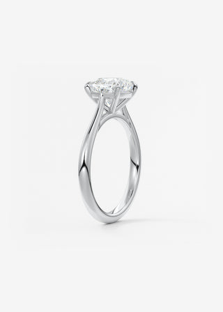 Oval Solitaire With Raised Basket Gallery Lab Grown Diamond Engagement Ring