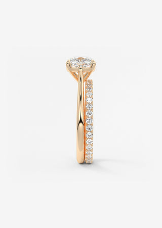 Oval Solitaire With Raised Basket Gallery Lab Grown Diamond Engagement Ring