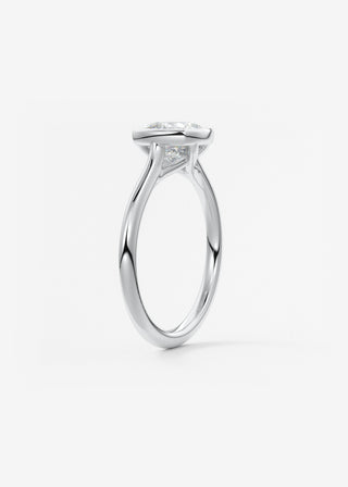 Oval Solitaire With Raised Basket Gallery Lab Grown Diamond Engagement Ring