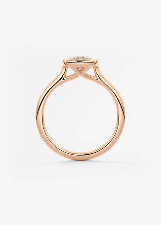 Oval Solitaire With Raised Basket Gallery Lab Grown Diamond Engagement Ring