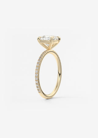 Oval Solitaire With Raised Basket Gallery Lab Grown Diamond Engagement Ring