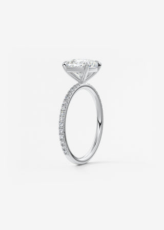 Oval Solitaire With Raised Basket Gallery Lab Grown Diamond Engagement Ring