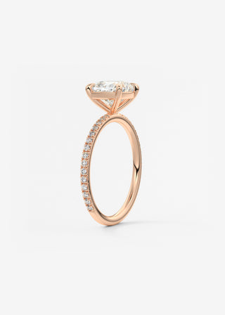 Oval Solitaire With Raised Basket Gallery Lab Grown Diamond Engagement Ring