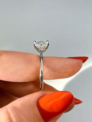 Oval Solitaire With Raised Basket Gallery Lab Grown Diamond Engagement Ring