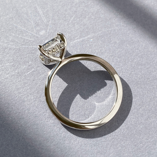 Oval Solitaire With Raised Basket Gallery Lab Grown Diamond Engagement Ring