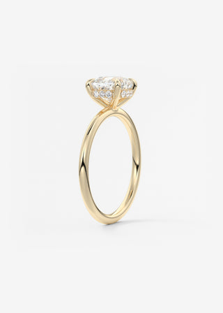 Oval Solitaire With Raised Basket Gallery Lab Grown Diamond Engagement Ring