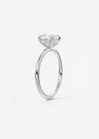 Oval Solitaire With Raised Basket Gallery Lab Grown Diamond Engagement Ring