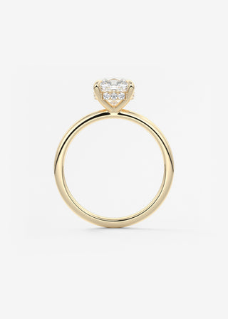 Oval Solitaire With Raised Basket Gallery Lab Grown Diamond Engagement Ring