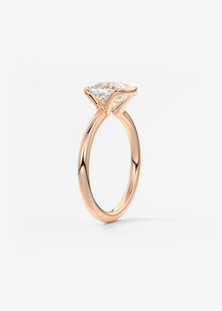 Oval Solitaire With Raised Basket Gallery Lab Grown Diamond Engagement Ring