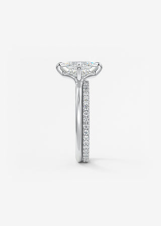 Oval Solitaire With Raised Basket Gallery Lab Grown Diamond Engagement Ring
