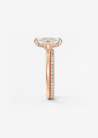 Oval Solitaire With Raised Basket Gallery Lab Grown Diamond Engagement Ring