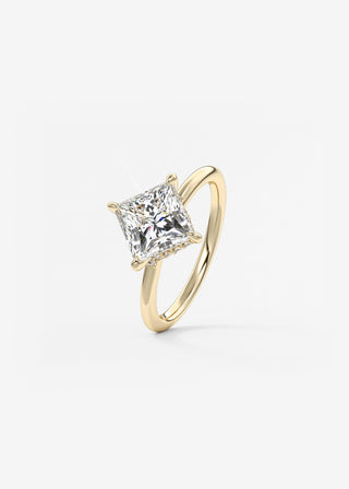 Oval Solitaire With Raised Basket Gallery Lab Grown Diamond Engagement Ring