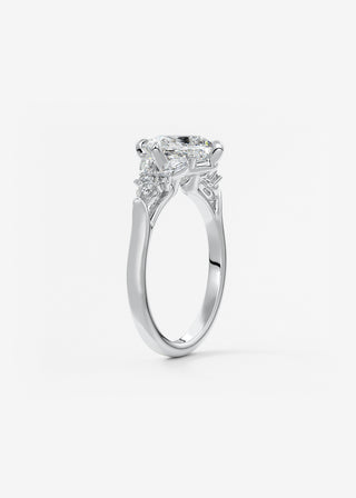 Oval Solitaire With Raised Basket Gallery Lab Grown Diamond Engagement Ring