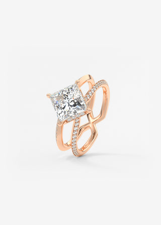 Oval Solitaire With Raised Basket Gallery Lab Grown Diamond Engagement Ring