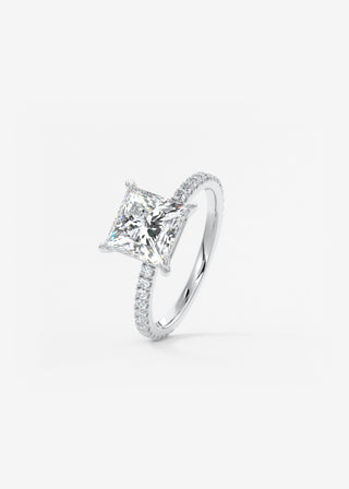Oval Solitaire With Raised Basket Gallery Lab Grown Diamond Engagement Ring