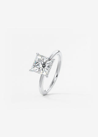 Oval Solitaire With Raised Basket Gallery Lab Grown Diamond Engagement Ring