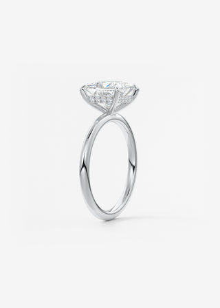 Oval Solitaire With Raised Basket Gallery Lab Grown Diamond Engagement Ring