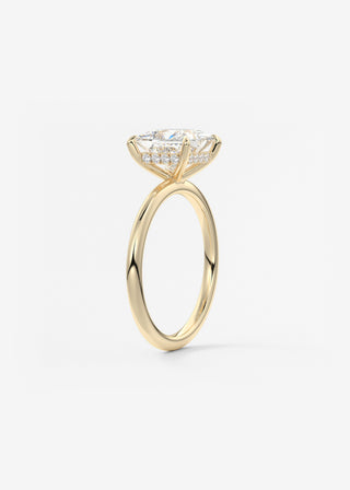 Oval Solitaire With Raised Basket Gallery Lab Grown Diamond Engagement Ring