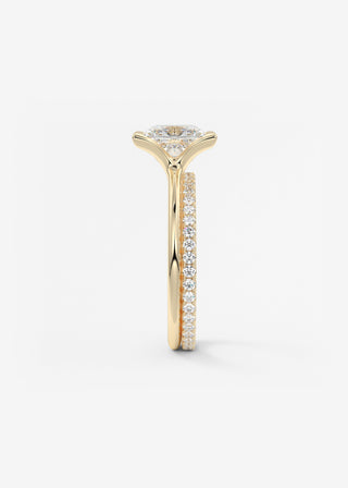 Oval Solitaire With Raised Basket Gallery Lab Grown Diamond Engagement Ring