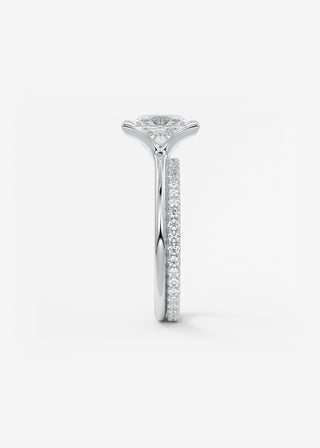 Oval Solitaire With Raised Basket Gallery Lab Grown Diamond Engagement Ring