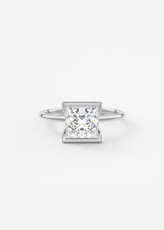 Oval Solitaire With Raised Basket Gallery Lab Grown Diamond Engagement Ring