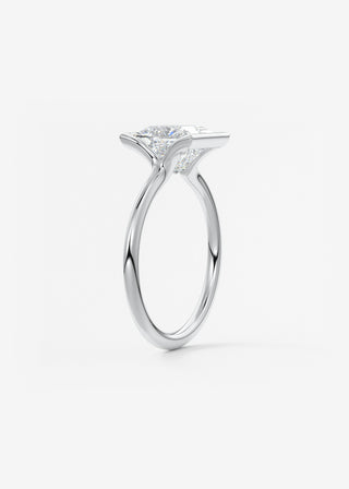 Oval Solitaire With Raised Basket Gallery Lab Grown Diamond Engagement Ring