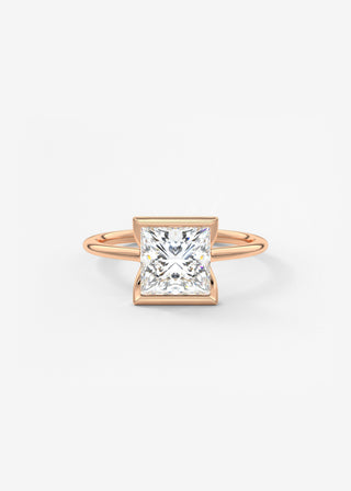 Oval Solitaire With Raised Basket Gallery Lab Grown Diamond Engagement Ring