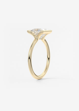 Oval Solitaire With Raised Basket Gallery Lab Grown Diamond Engagement Ring