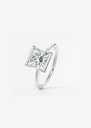 Oval Solitaire With Raised Basket Gallery Lab Grown Diamond Engagement Ring