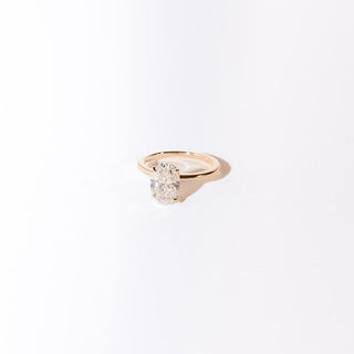 Cushion Hidden Halo Lab Grown Diamond Engagement Ring