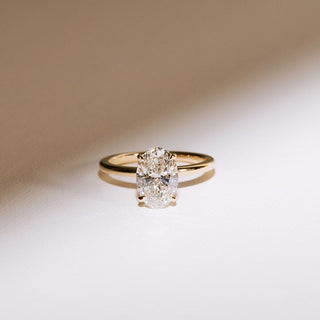 Cushion Hidden Halo Lab Grown Diamond Engagement Ring