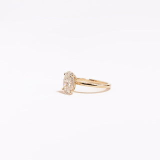 Cushion Hidden Halo Lab Grown Diamond Engagement Ring