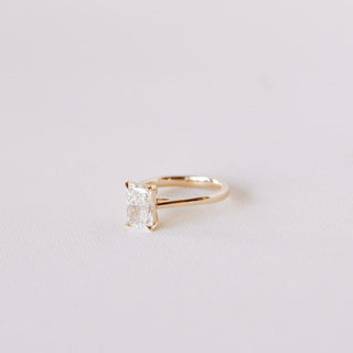 Cushion Hidden Halo Lab Grown Diamond Engagement Ring