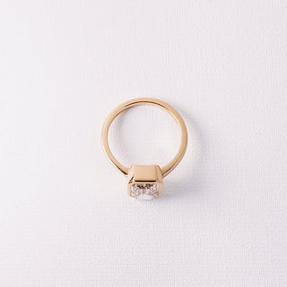 Cushion Hidden Halo Lab Grown Diamond Engagement Ring