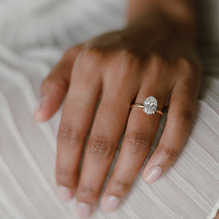 Cushion Hidden Halo Lab Grown Diamond Engagement Ring
