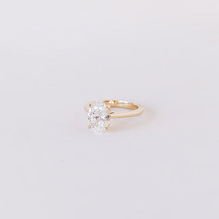 Cushion Hidden Halo Lab Grown Diamond Engagement Ring