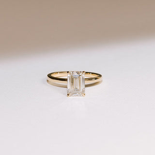 Cushion Hidden Halo Lab Grown Diamond Engagement Ring